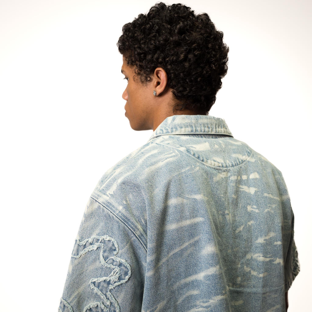 TOROM - Chemise en Jean Azur