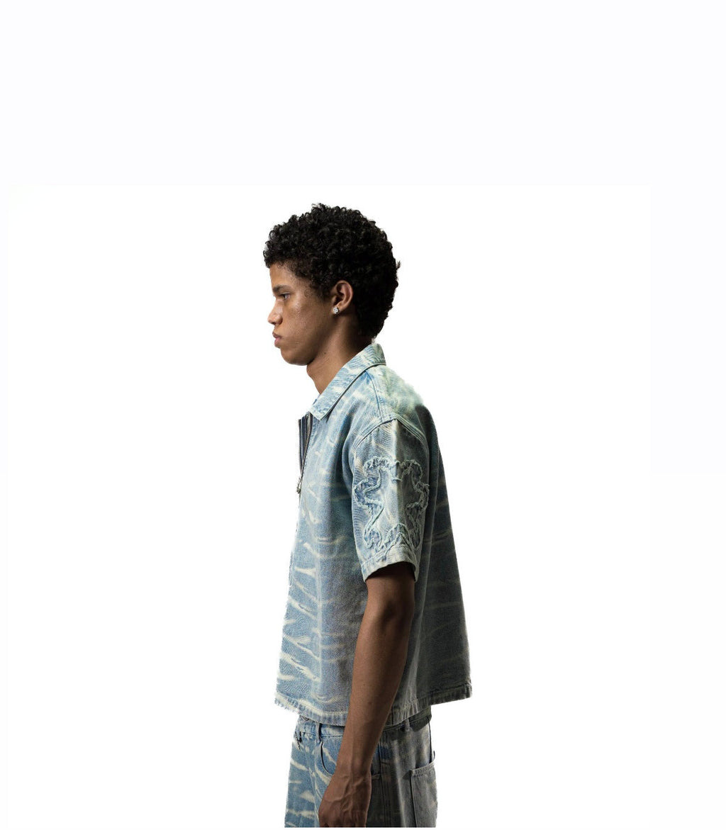 TOROM - Chemise en Jean Azur